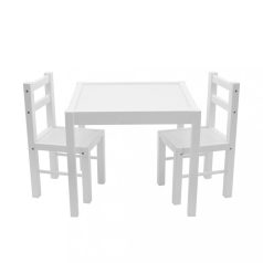 Gyerek fa asztal székkel fehér