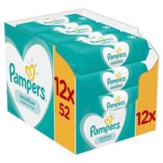 Pampers Sensitive popsitörlő 52 lap 12db