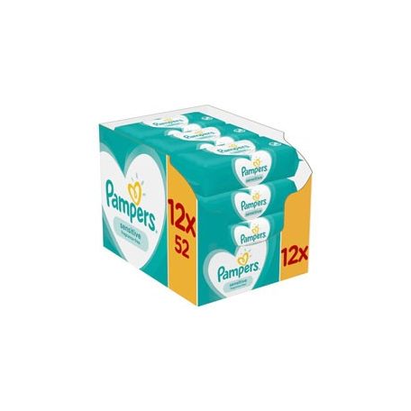 Pampers Sensitive popsitörlő 52 lap 12db