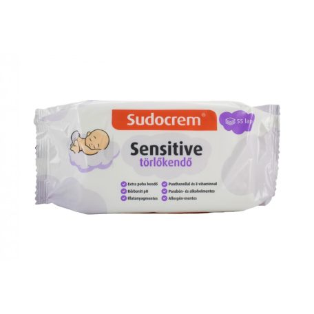 Sudocrem sensitive Törlőkendő 4x55lap