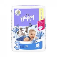 Bella Happy nadrágpelenka 3 Midi 5-9 kg 72 db