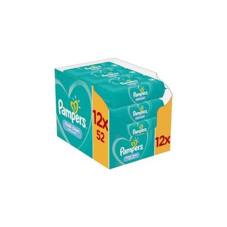 Pampers Fresh clean popsitörlő 52 lap 12db