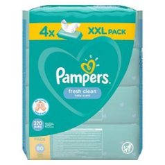 Pampers fresh clean popsitörlő XXL 4×80 lap