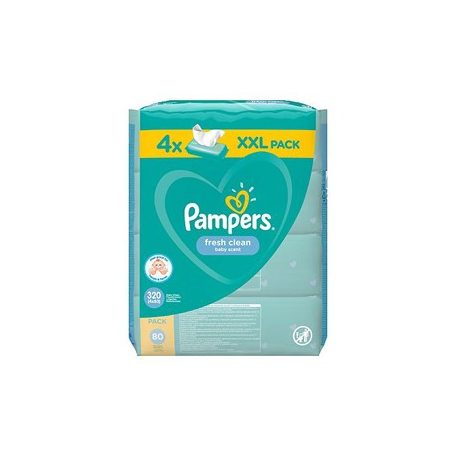 Pampers fresh clean popsitörlő XXL 4×80 lap