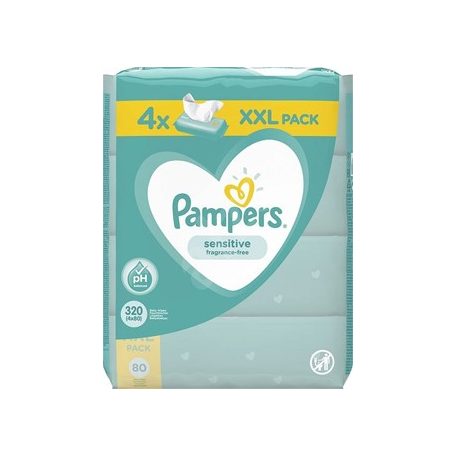 Pampers sensitive popsitörlő XXL  4×80 lap