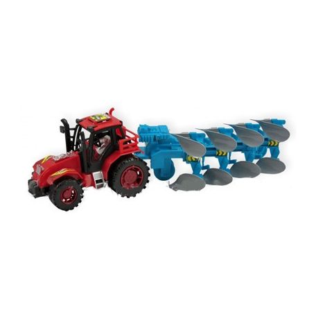 Játék traktor ekével 60 cm
